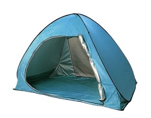 2 people apply 190T blue polyester coated silver cloth outdoor free camping tent camping quick opening tent