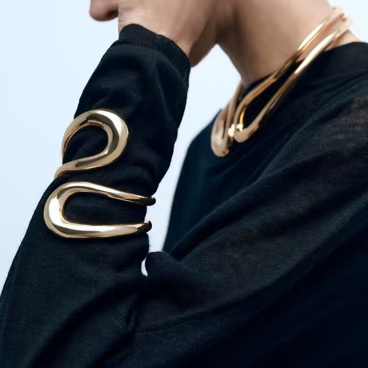 geometric golden fashionable design bracelet