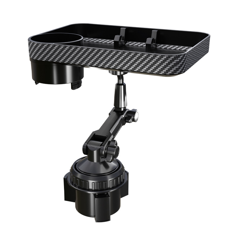 Venta caliente transfronteriza bandeja para portavasos de agua para automóvil bandeja bandeja redonda grande puede girar un punto dos estante para vasos de agua para automóvil