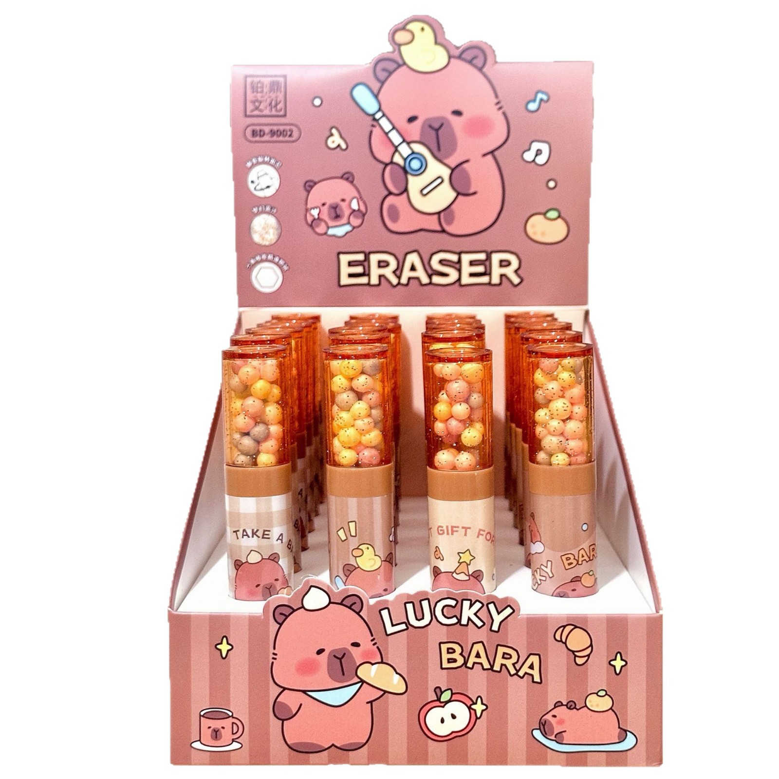 Capibara Water Dolphin Eraser Q edition Cute Dolphin Foam Ball Lapice Eraser Pupil Aprendiendo Papelería