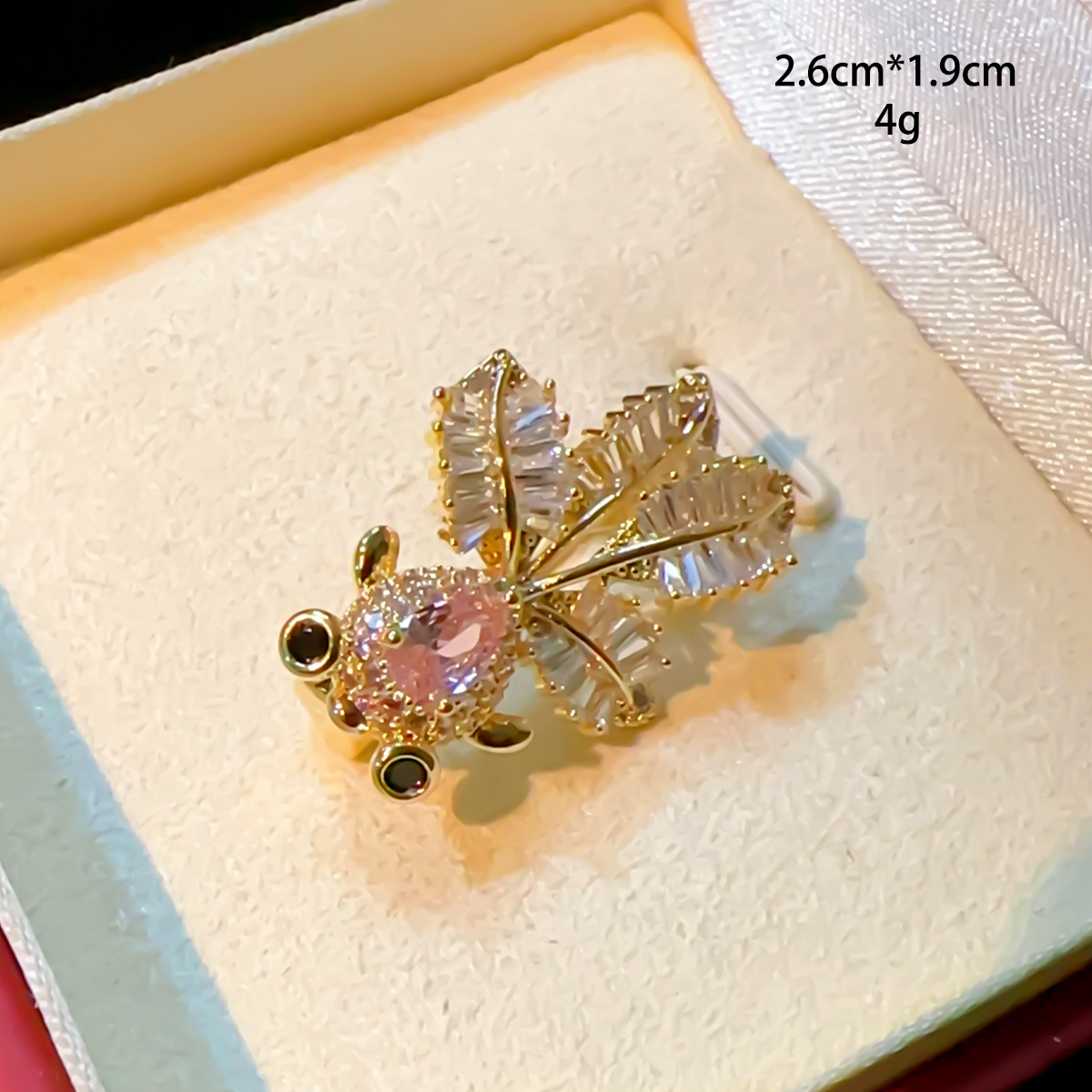 Exquisite Schmetterlingsbrosche Mit Goldfisch Zirkonia Lila_voghion.com