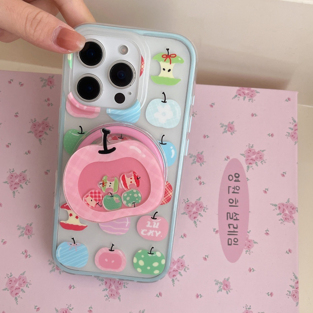 Dibujos animados creativos Pantalla completa Música mecedora de Apple Adecuado para Apple 16ProMax Funda para teléfono móvil 15/14 Asión magnética 13 nicho