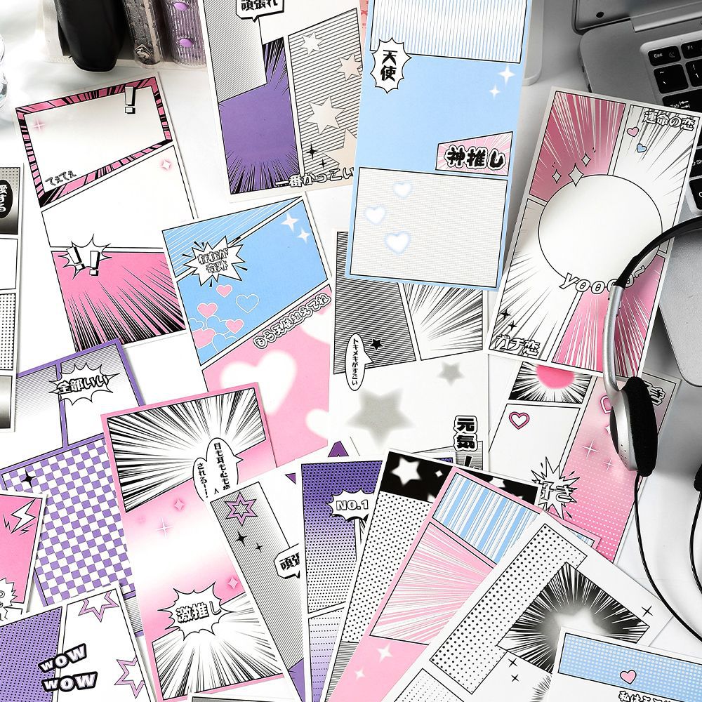 Infeel.me tarjeta blanca paquete de materiales Dimensión serie de diálogo cómic viento cuentas dolor paquete diy papel de material base