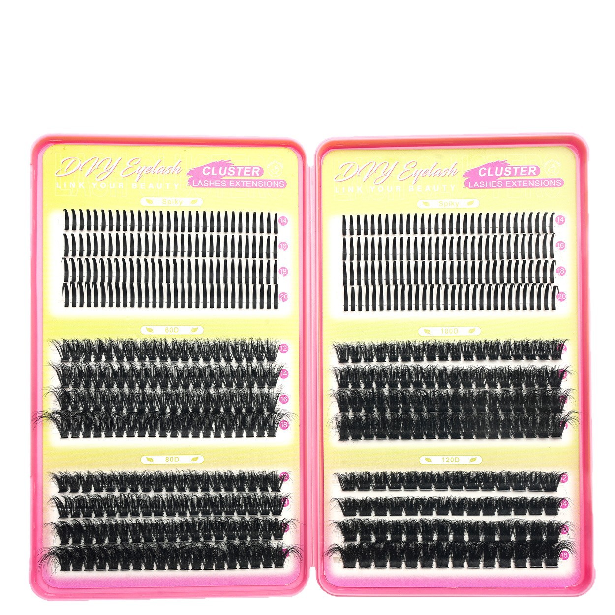 150D + 200D peludos falsas pestañas hadas transfronterizas 18MM denso DIY europeo y americano Amazon segmentación pelo