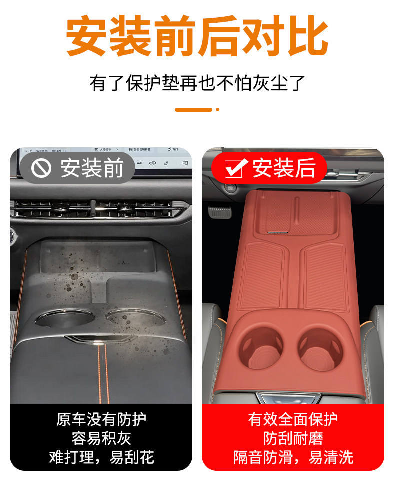Suitable for 26 models of Changan UNI-Z, silicone protective mat for the central control panel, door window lift panel protective film, modification accessories