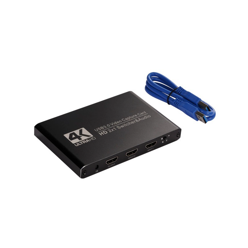 USB 3.0 HD карта видеозахвата 4K для камеры и компьютера, коробка для записи игрового эфира, HDMI видеозахват