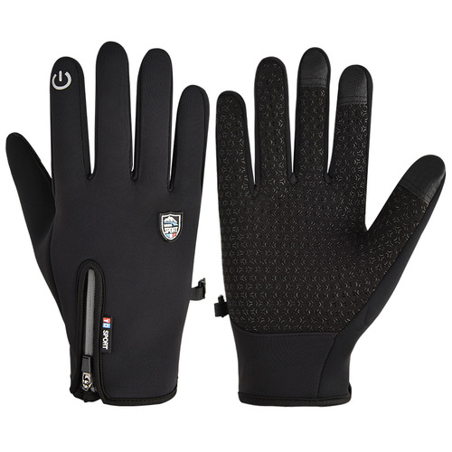 Winter Riding Warm Gloves for Men and Women, Waterproof Fleece Outdoor Sports Skiing Winter Anti-Slip Touch Screen Gloves