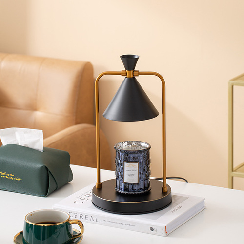 Aromatherapy lamp American retro melt candle table lamp bedroom dimmable melt wax lamp metal romantic fragrance candle lamp
