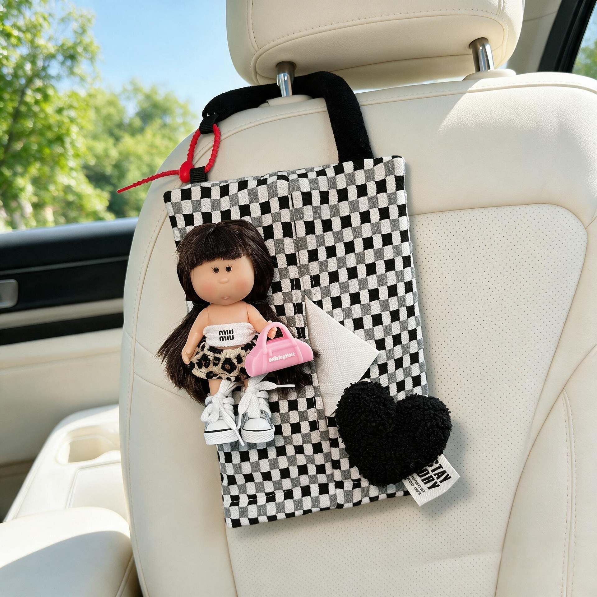 2026 New Potato Sister Car Tissue Holder, Car Tissue Box, Car Interior Decoration, Cute and Stylish for Women