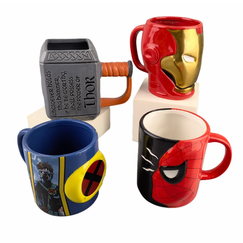 Taza con forma de martillo tridimensional 3D Vengadores Copa de cerámica Hammer Alianza de animación creativa Copa Thor