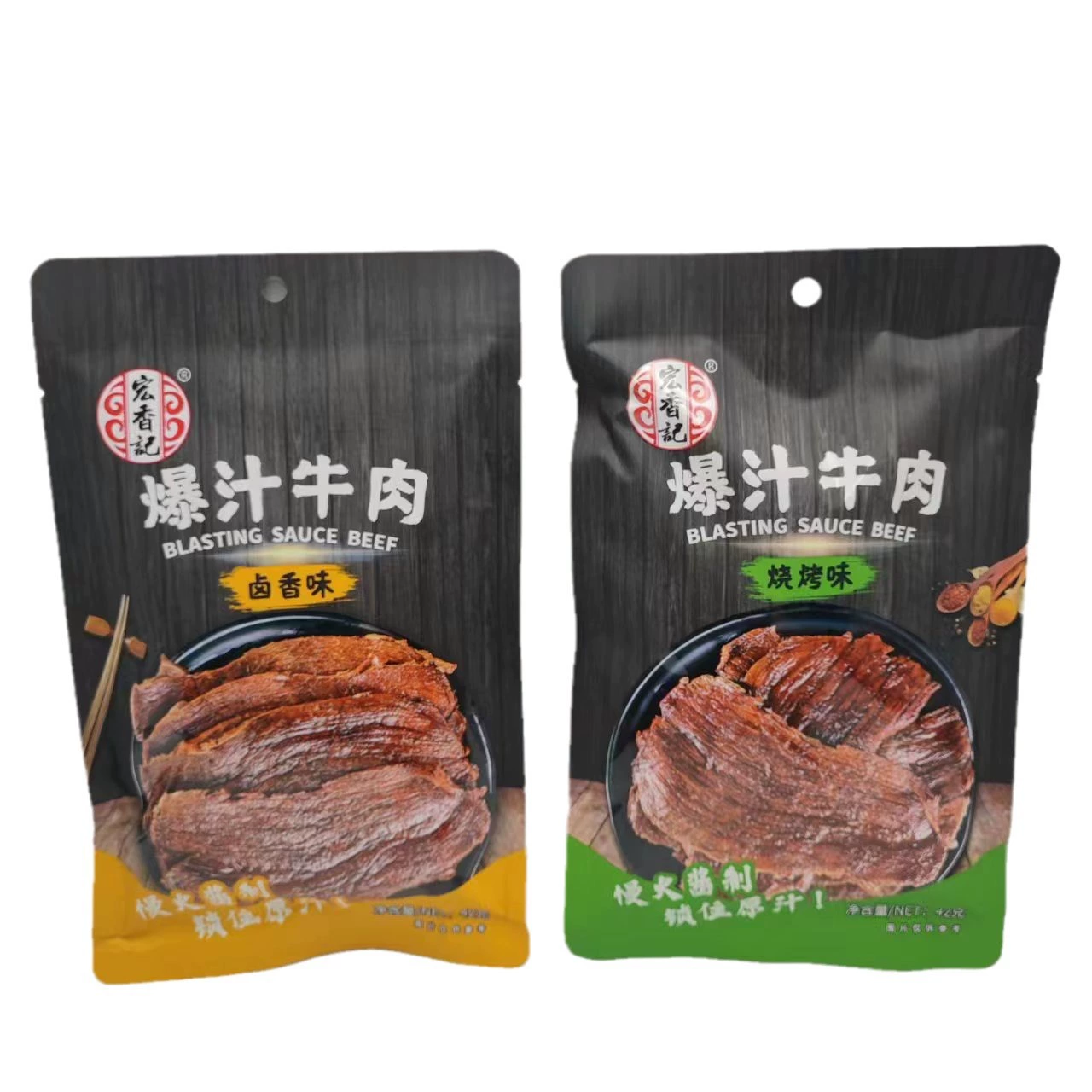 Hongxiangji взрывной соус Говядина с ароматом барбекю с ароматом 42 г в мешках для офисных путешествий