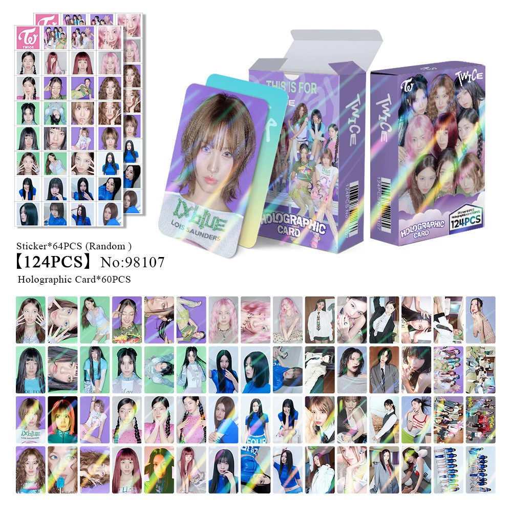New Model Exclusively for Foreign Trade: 124 Holographic Cards, Total Chain Gidle Str Bptwice Celebrity Merchandise Lomo Small Cards