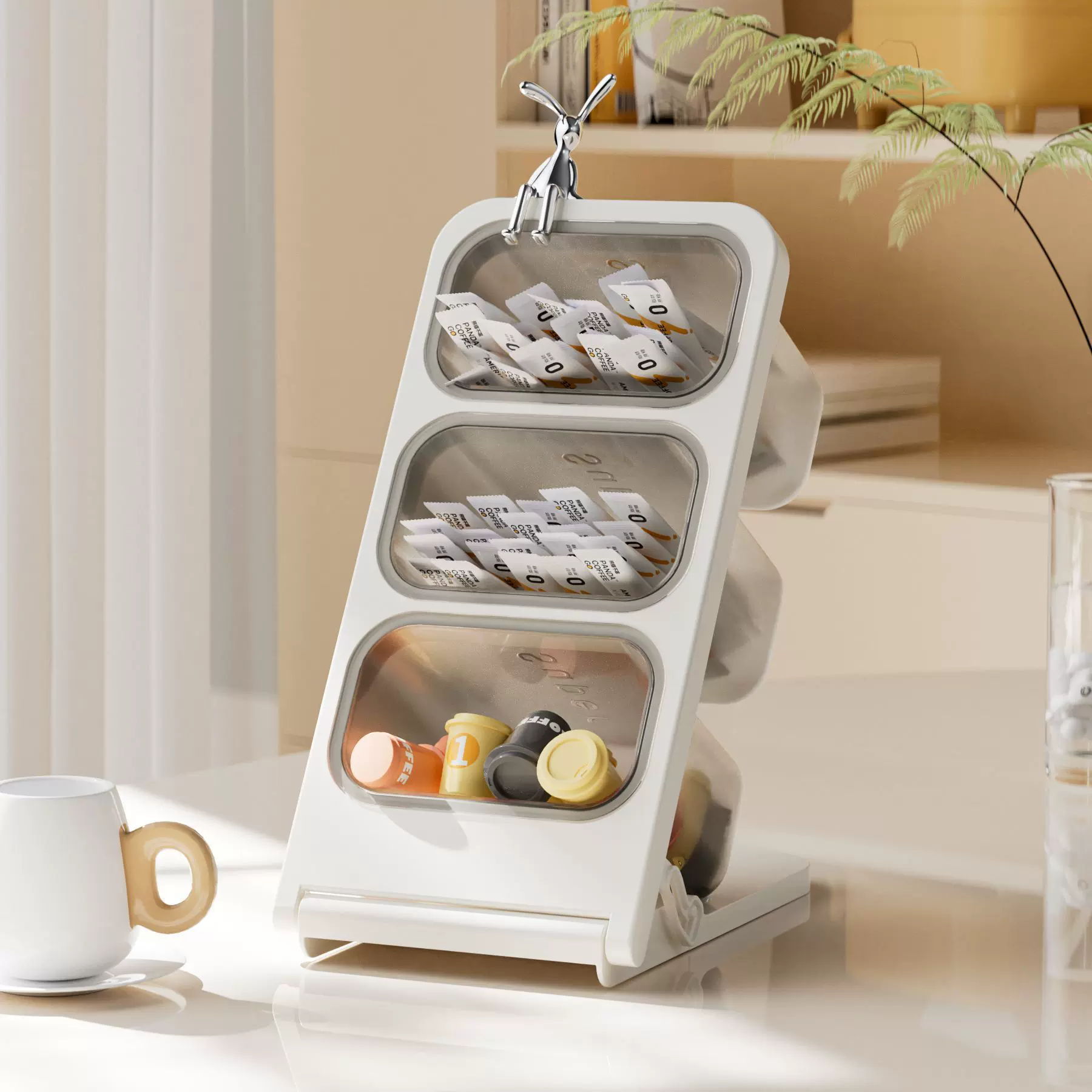 架间零食桌面收纳茶叶包整理茶收纳咖啡批发茶水收纳收纳盒胶囊收