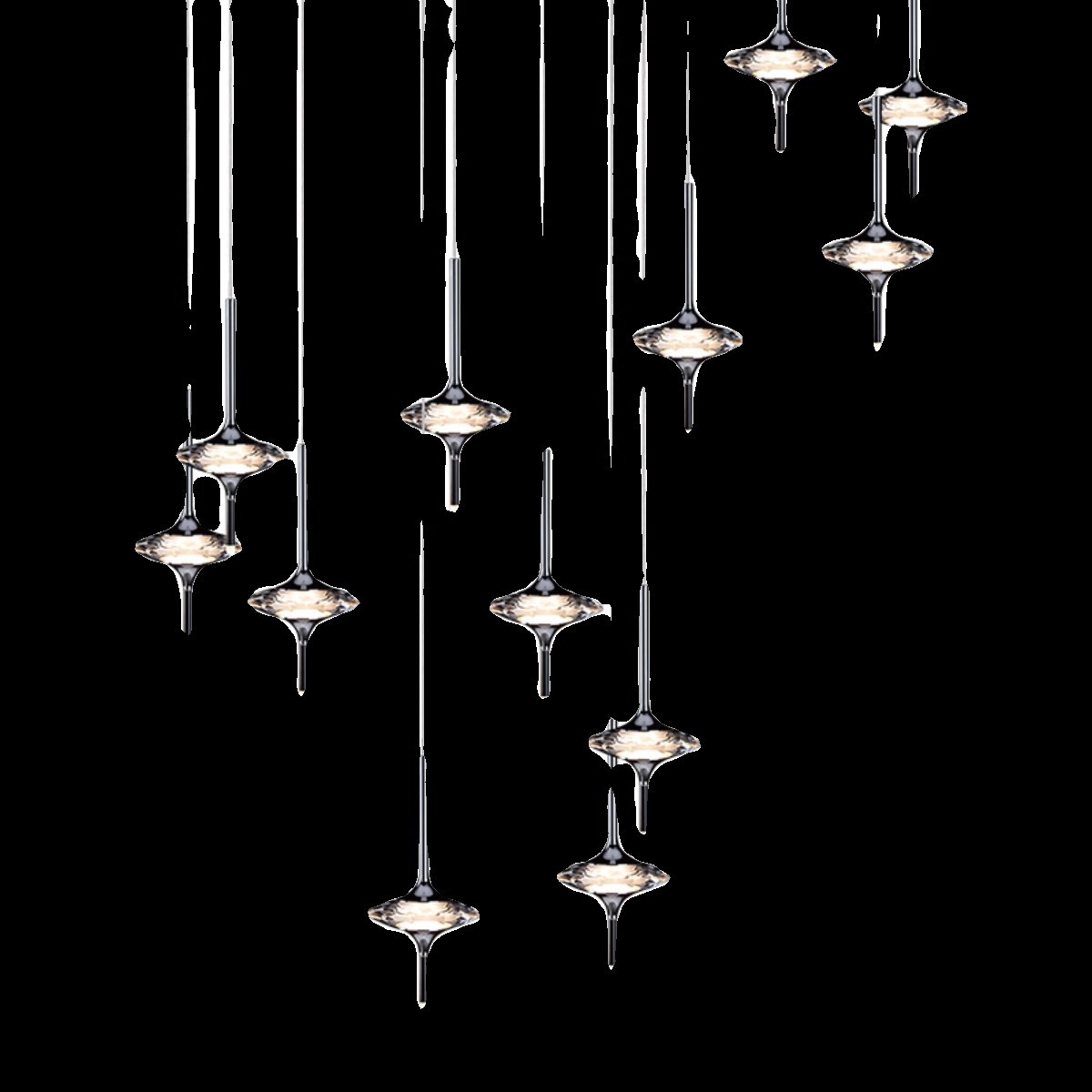 2025新品星雨系列客厅餐厅窄楼梯吊灯现代简约创意灯饰卧室床头灯