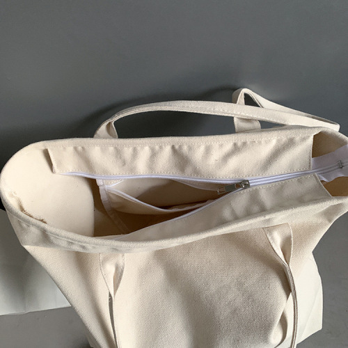 Korean Version Ins Large Capacity Canvas School Bag Student Yoga Sports Single Shoulder Bag Simple Versatile Large Handbag