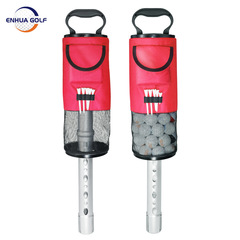 Golf Net Bag Aluminum Ball Retrieval Tube, Easy Assembly Up-and-Down Section Cloth Ball Retrieval Tube, Golf Accessories Wholesale