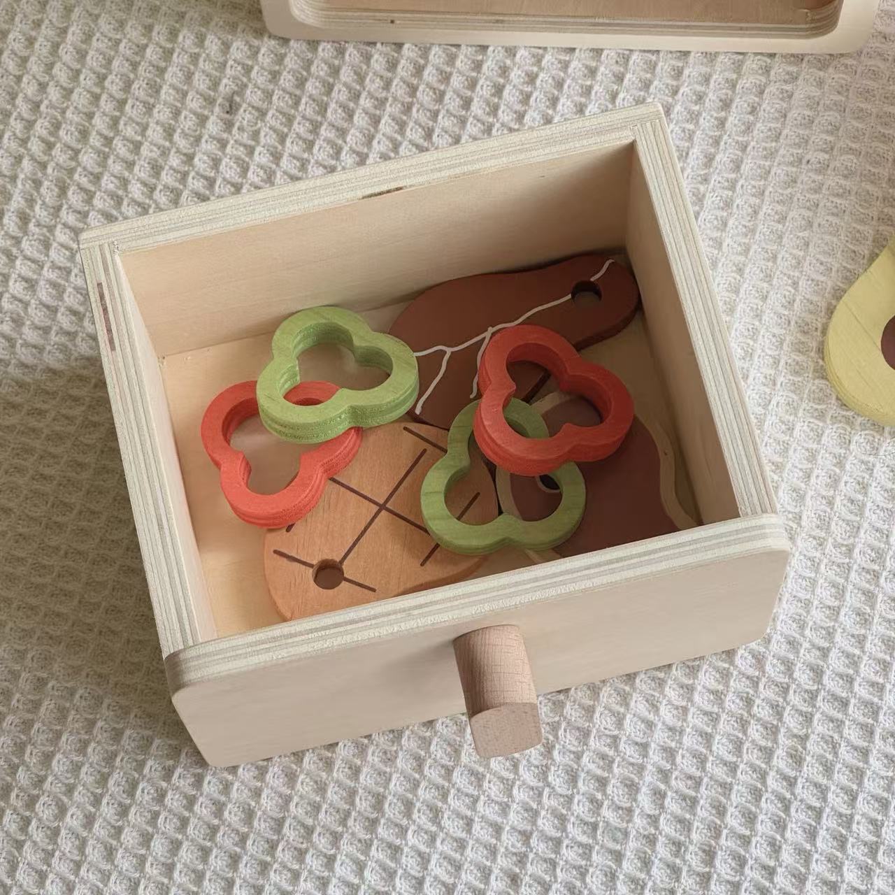 イン子供用木製エアフライヤーおもちゃウッドカラーローストチキンバーベキューバーベキュープレイハウス子供部屋の装飾