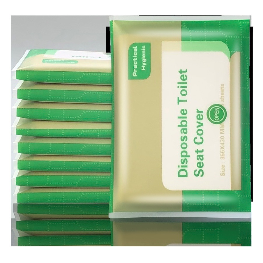 Cross-border disposable toilet pad soluble water English neutral packaging 10 pieces toilet paper toilet seat paper wholesale