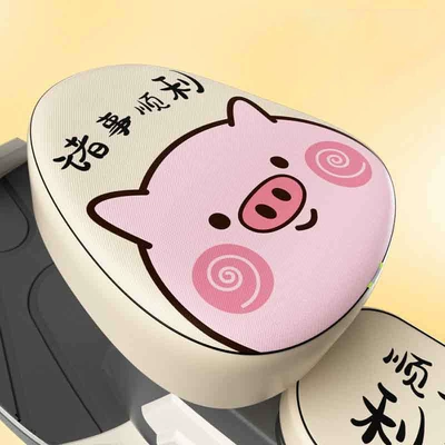 Electric car cushion — electric car seat cover summer - pink-pig-front-seat-cushion