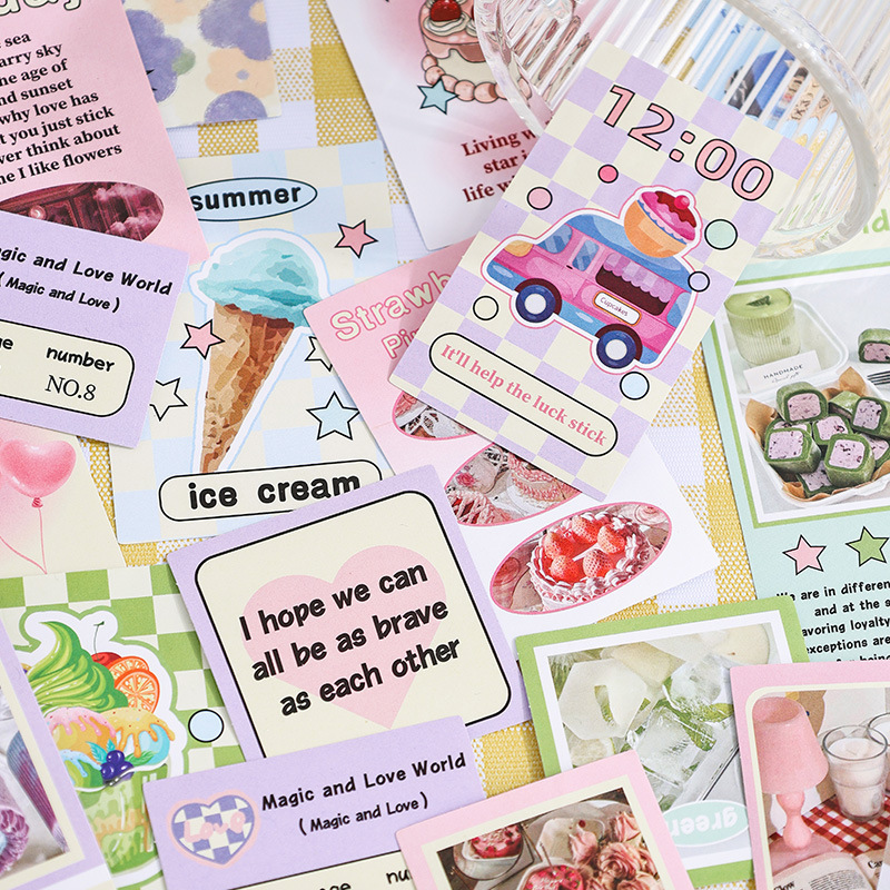 Encuentro de tiempo ins ventilador cuenta de pegatinas adhesivas paquete diy retro ventilador cuenta de diario material pegatinas de sellado