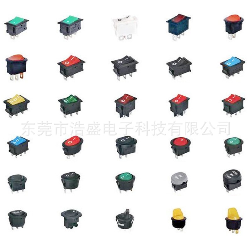 厂家直销电源开关船型开关防水开关防水船型开关翘板开关带灯开关