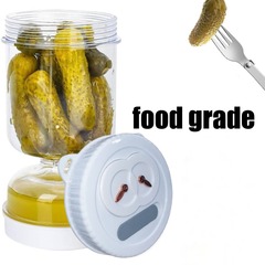 新しい乾湿分離キムチ缶pickle jar家庭用ポータブルキッチン排気孔付き透明キムチ缶