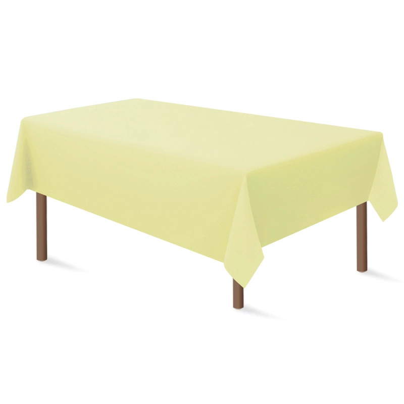 Rectangular disposable party plain tablecloth plastic cloth birthday dessert solid color tablecloth waterproof waterproof table cloth