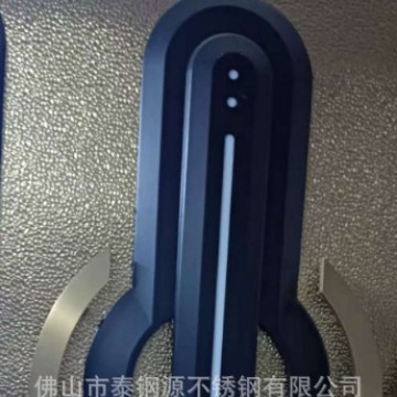 包厢门镜面金属模块配件发光KTV门镜面椭圆形带圆弧拉手金属模块