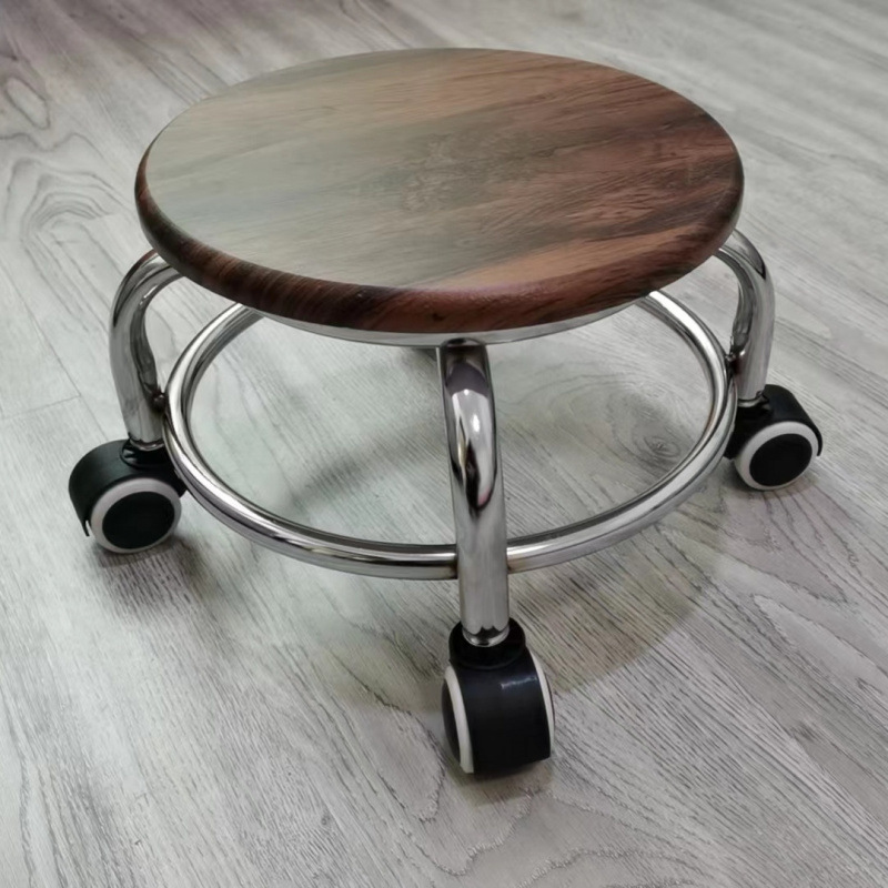 Low Stool with Wheels for Home Use, Mobile Stool with Wheels for Children, Manicure, Toddler, Pedicure, Baby Walking Chair Wholesale