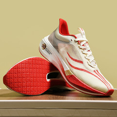 2024中國龍年國潮運動鞋男女爆米花碳板跑步鞋情侶飛織鞋晉江