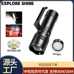 Cross-border outdoor flashlight, multi-functional, long-lasting, high-intensity, long-range, with tools, rechargeable, high-power, portable lamp