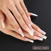 Glue, long square nail stickers, fake nails for manicure, gradient, European style, ready-made product