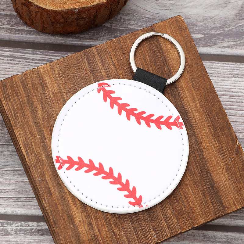 Sports style baseball football basketball volleyball leather keychain European and American ladies bag car pendant wholesale
