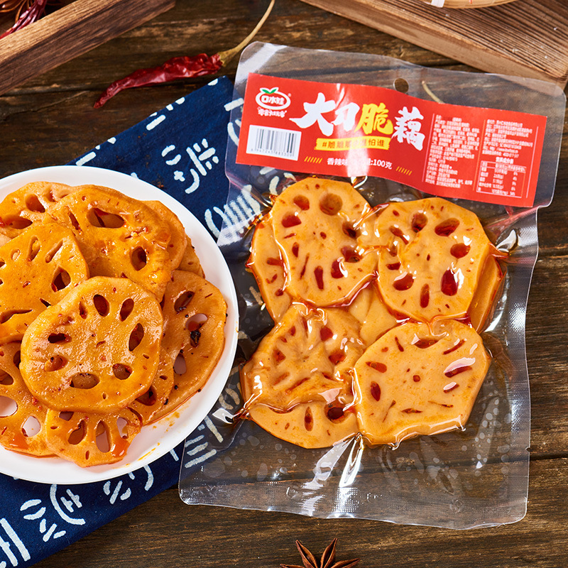 【常规包邮】100g/袋口水娃藕片土豆休闲零食小吃辣味批发商用