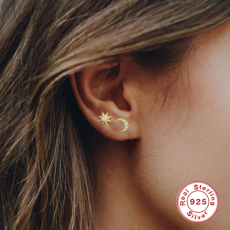 1g Weight 925 Sterling Silver Ear Needle Material Drop Earrings, Ear Studs Classification 1 Piece Quantity Holiday, Daily Occasion 925 Sterling Silver Material Geometric Pattern All Seasons Season Unisex Gender Simple Style, IG Style Style 1 Piece 925 Sterling Silver 925 Sterling Silver Earrings Geometric Drop Earrings Ear Studs 18