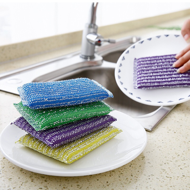 Spongy Wipe Magic Wipe Kitchen Washing Bowl Spongy Wipe Steel Wire Spongy Wipe Durable Decontamination and Oil Film Decontamination Wipe Spongy Wipe