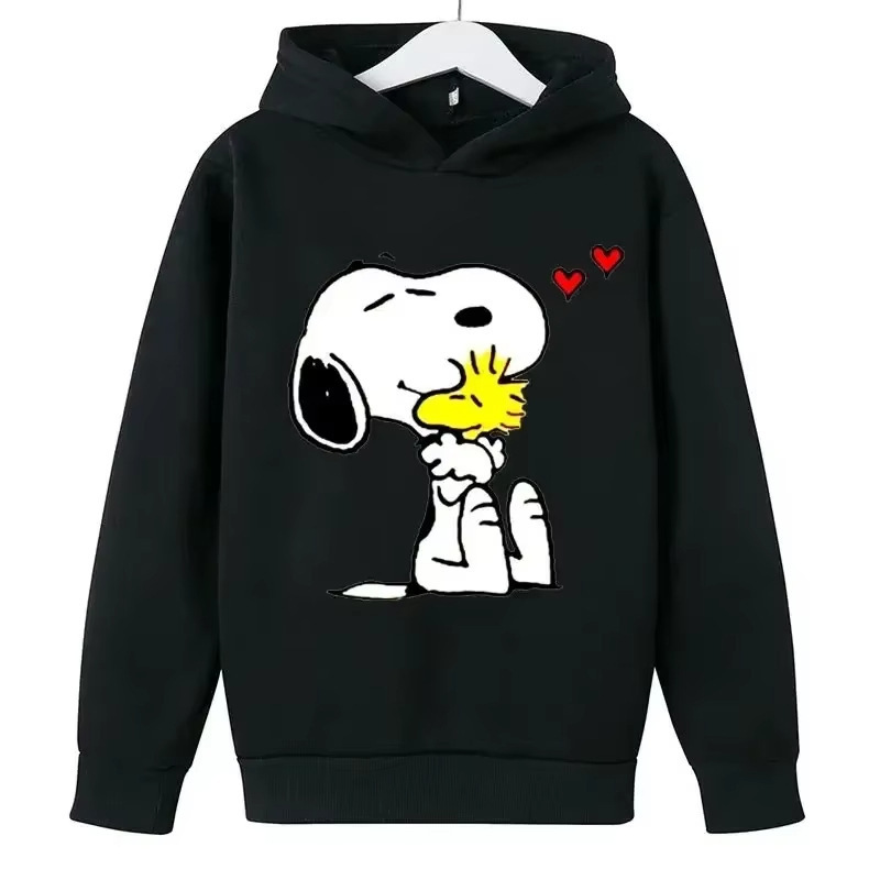 2025 New White Snoopy Cartoon Anime Fashion Men's and Women's Cotton Sweatshirt Spring Zipper Hat Men's and Women's 2025 New White Snoopy Cartoon Anime Fashion Men's and Women's Cotton Sweatshirt Spring Zipper Hat Men's and Women's