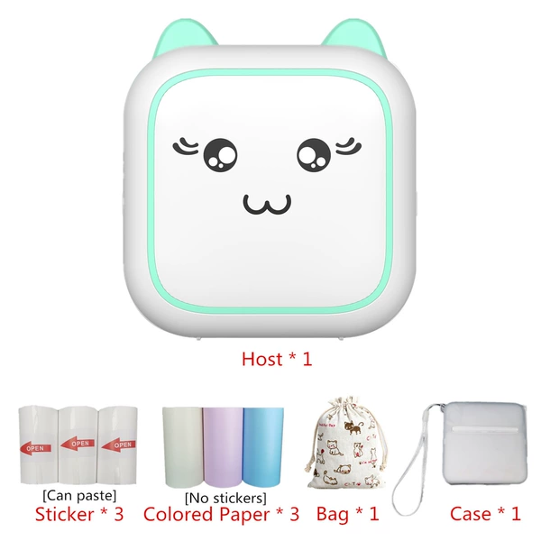 M5 blue+3 volumes of color paper+3 rolls of non -dry glue+cloth bag+protective cover