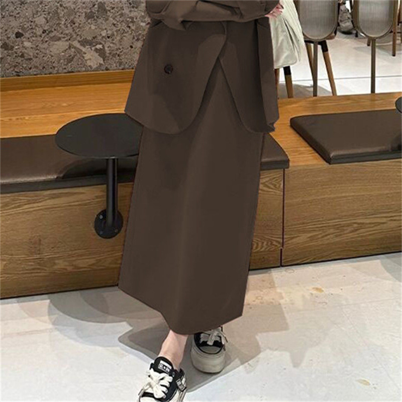 西装半身裙女2025秋季新款韩版职场时尚气质通勤小众小西服外套女|undefined