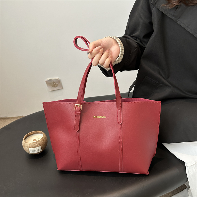 Bolso grande para mujer 2024 invierno nuevo estilo coreano de moda simple de gran capacidad Tott bolso casual estilo occidental bolso de hombro
