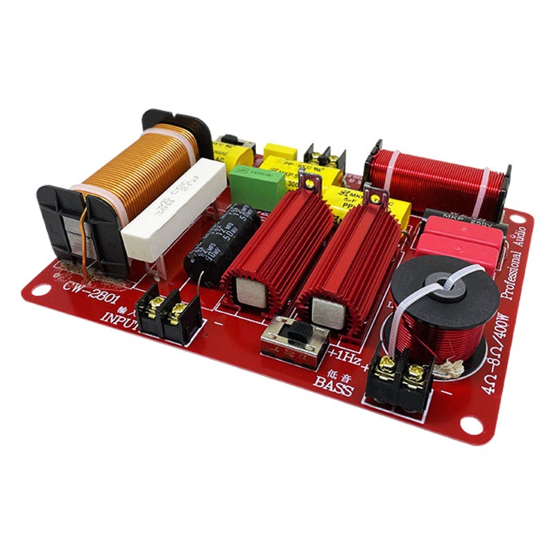 Altavoz cruzado altavoz frecuencia divisor tarjeta caja frecuencia punto fiebre ajustable alta potencia alta y baja dos divisor