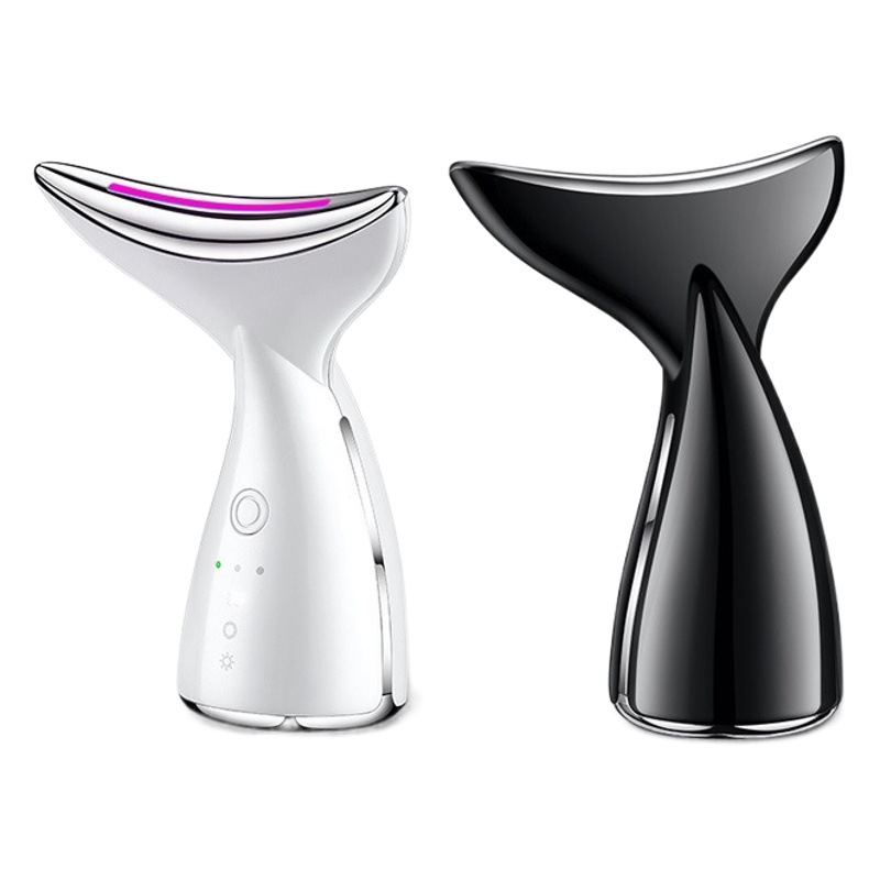 Instrumento de belleza de cuello transfronterizo patrón de eliminación de cuello instrumento de belleza de patrón francés EMS micro-corriente color de la cara Luz de elevación y apriete instrumento de importación