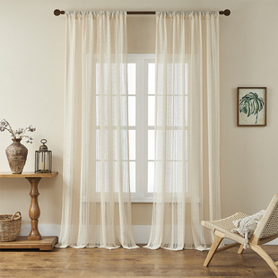 Bohemian curtain crocheted warp knitted jacquard transparent vintage lace yarn cross-border Amazon foreign trade finished product wholesale
