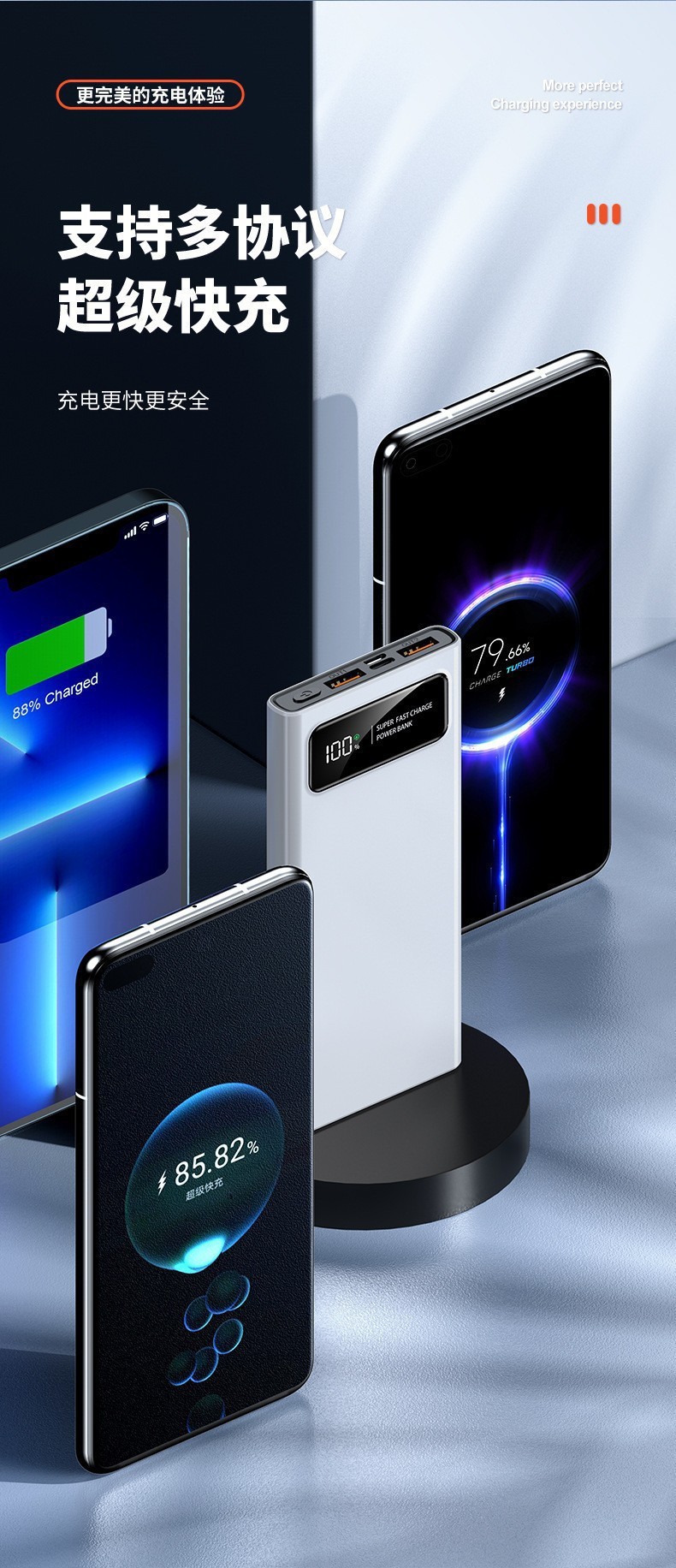 3C Sertifikalı Şarj Cihazı Hızlı Şarj Modeli 20000mAh PD Süper Hızlı Şarj Taşınabilir Güç Bankası Büyük Kapasite Özel Logo