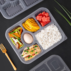 賽卓一次性飯盒六格高檔外賣快餐盒長方形分格塑料加厚打包盒商用