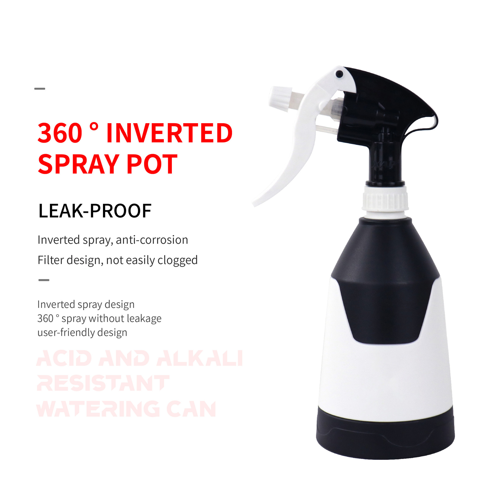 New Cross-Border Plastic Acid-Alkali Resistant Nozzle Car Wash Machine Spray Bottle Car Interior Cleaning Tool