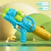 Cute dinosaur, blue water gun