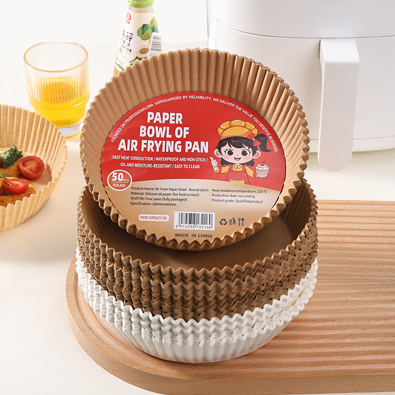 Papel especial para freidora de aire para hornear papel de bandeja para hornear alimentos domésticos para hornear tazón de papel a prueba de aceite para cocina multifuncional para hornear papel absorbente de aceite