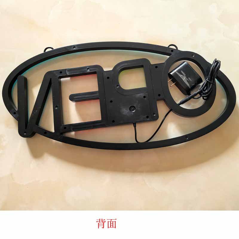 오픈 라이트 플레이트 오픈 빛나는 LED 오픈 도어 헤드 주도 비즈니스 로고 LED 빛나는 단어 목록