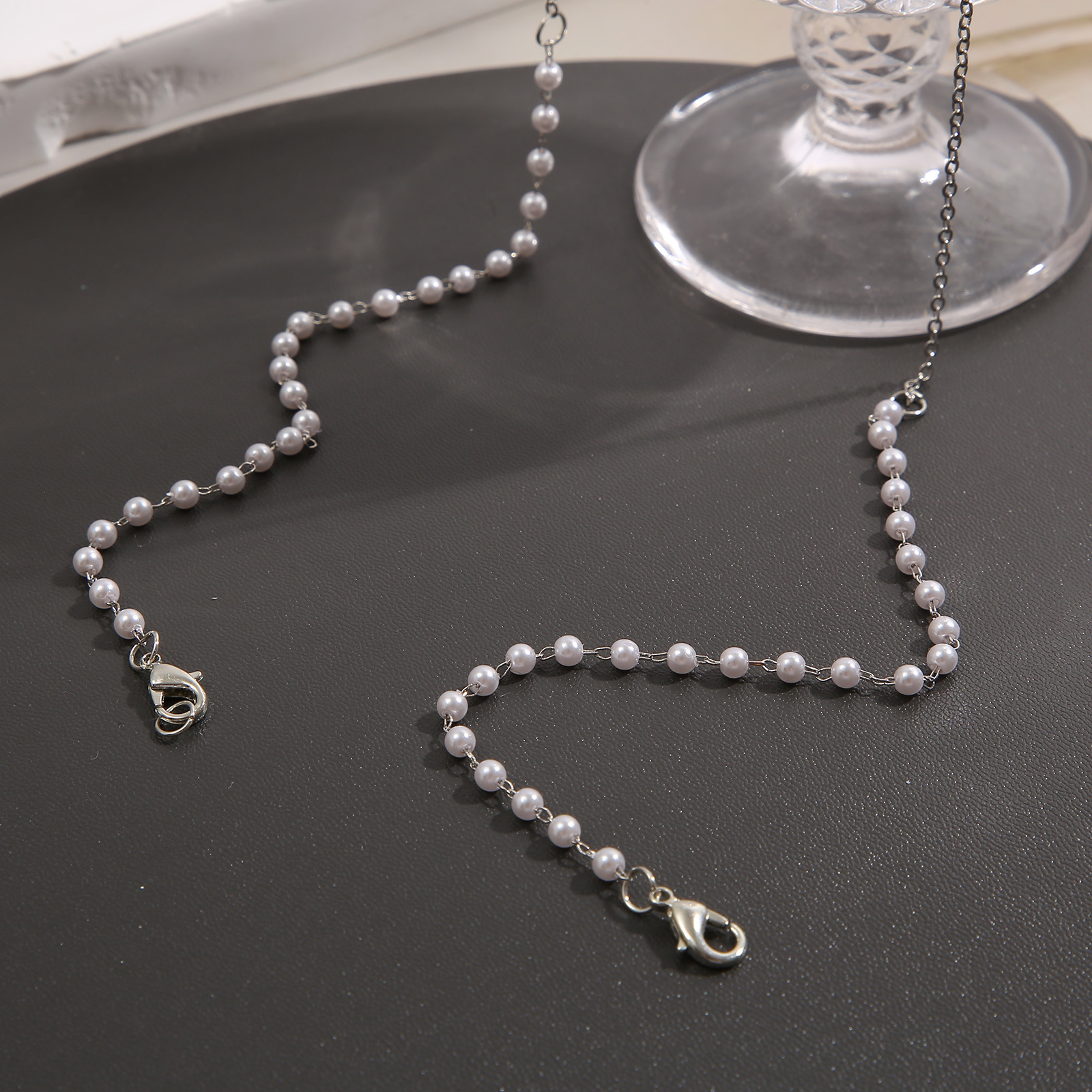 Fashion Geometric Alloy Plating Artificial Pearls Womenu0027S Necklace